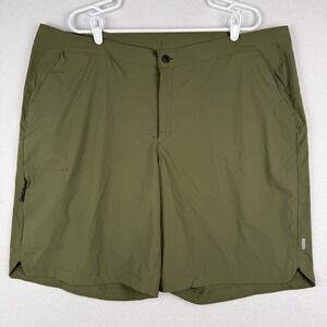 REI Co-op Hiking Shorts Mens 2XL Green Trail Utility Adjustable Waist 204873